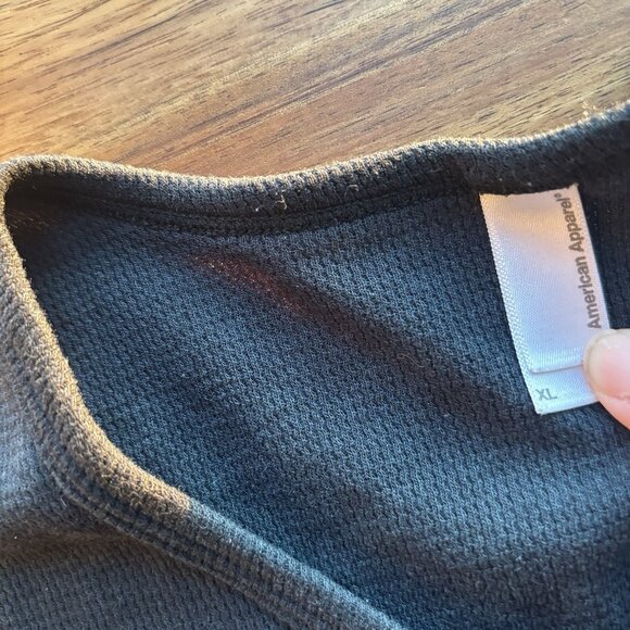 American Apparel Thermal Henley “Kill Shirt” As Seen Dexter Morgan Men’s XL FLAW - Picture 3 of 14